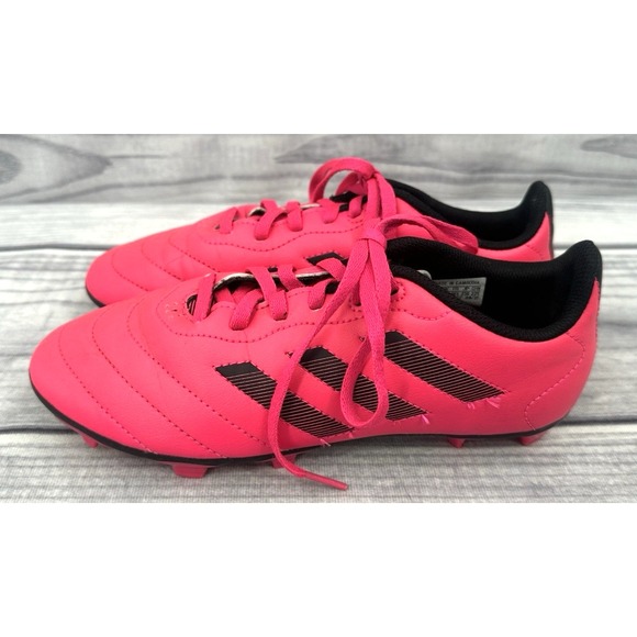 ADIDAS GOLETTO VIII FIRM GROUND SOCCER CLEATS  Youth Size 4.5  PINK / BLACK - Picture 7 of 8